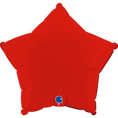 Grabo Foil Solid Colour Star 46cm (18") Matte Red (Unpackaged)