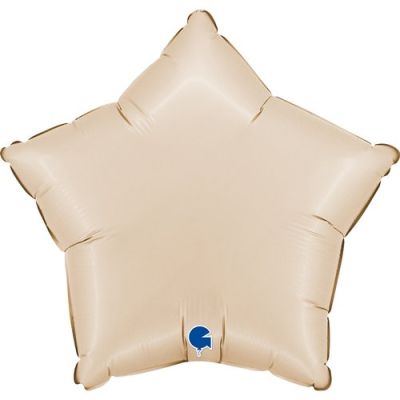 Grabo Foil Solid Colour Star 46cm (18") Satin Cream (Unpackaged)