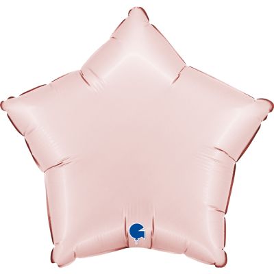 Grabo Foil Solid Colour Star 46cm (18") Satin Pastel Pink (Unpackaged)