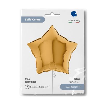 Grabo Foil Solid Colour Star 46cm (18") Gold
