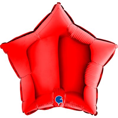Grabo Foil Solid Colour Star 46cm (18") Red (Unpackaged)