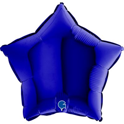 Grabo Foil Solid Colour Star 46cm (18") Blue Capri (Unpackaged)