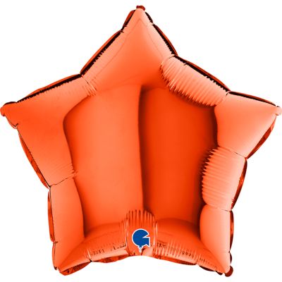 Grabo Foil Solid Colour Star 46cm (18") Orange (Unpackaged)