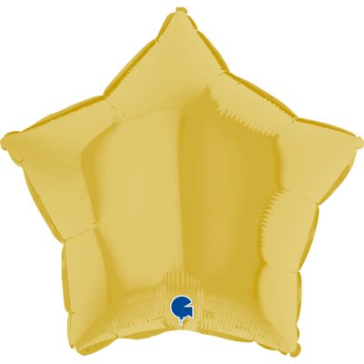 Grabo Foil Solid Colour Star 46cm (18") Pastel Yellow (Unpackaged)