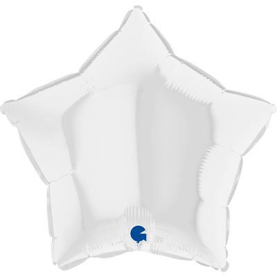 Grabo Foil Solid Colour Star 46cm (18") White (Unpackaged)