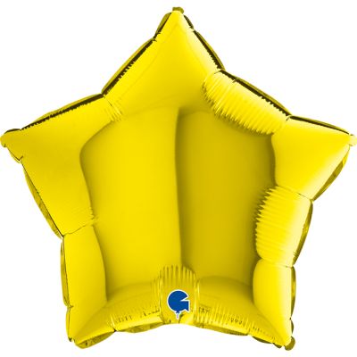 Grabo Foil Solid Colour Star 46cm (18") Yellow (Unpackaged)