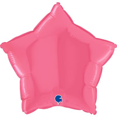Grabo Foil Solid Colour Star 46cm (18") Bubble Gum Pink (Unpackaged)