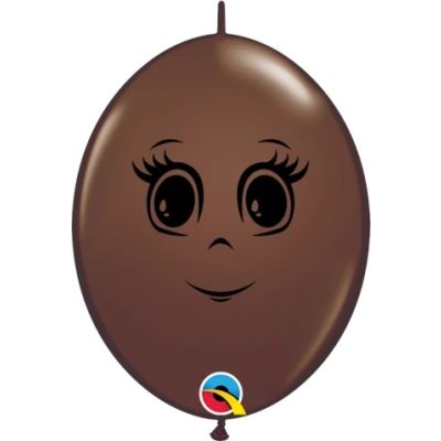 Qualatex Printed Quick Link 50/15cm (6") Feminine Face Chocolate Brown (Discontinued)