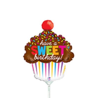 Betallic Microfoil 35cm (14") Sweet Birthday Cupcake - Air fill (Unpackaged) (Discontinued)