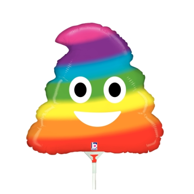 Betallic Microfoil 35cm (14") Emoji Rainbow Poo - Air fill (unpackaged)