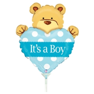 Betallic Microfoil 35cm (14") It's a Boy Heart - Air fill (unpackaged)