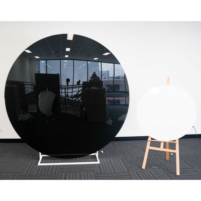 2m Acrylic Disc Backdrop Black (Frame not Included)