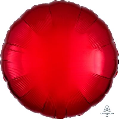Anagram Foil Solid Colour Round 45cm (18") Metallic Red 
