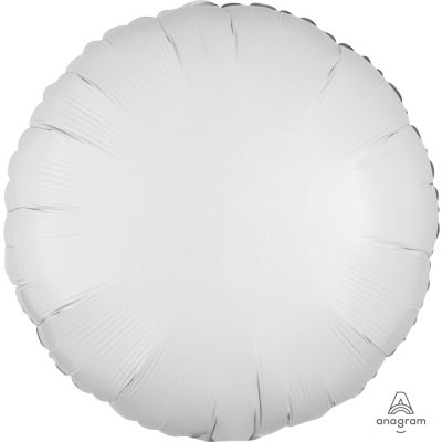 Anagram Foil Solid Colour Round 45cm (18&quot;) Opaque White