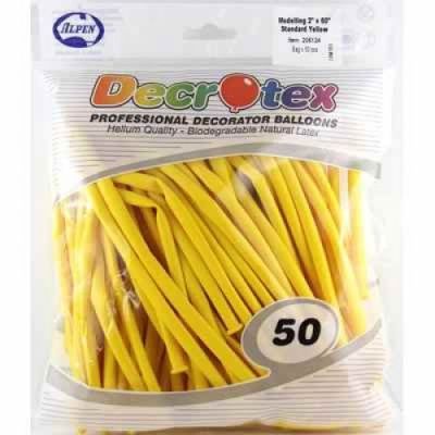 DTX (Sempertex) 50/260s Modelling Balloon Fashion Yellow