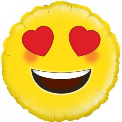 Oaktree Foil 45cm Emoji Heart Eyes