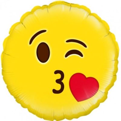 Oaktree Foil 45cm Emoji Blow A Kiss