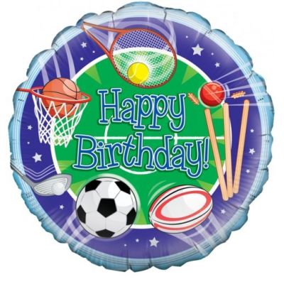 Oaktree Foil 45cm (18") Happy Birthday Sports