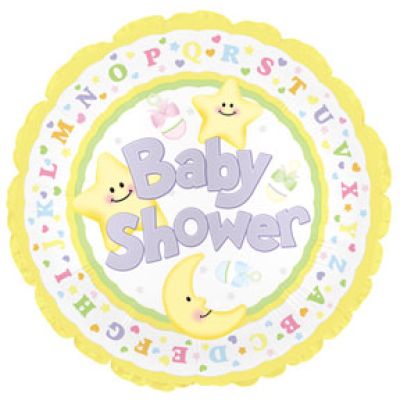 CTI Foil 45cm Baby Shower Moon &amp; Stars (Discontinued)