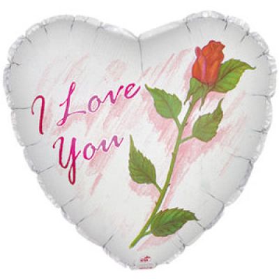 CTI Foil Heart 45cm (18&quot;) I Love You Rose (Discontinued)
