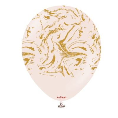 Kalisan Printed Latex 25/30cm (12") Pink Blush Space Nebula with Gold Print