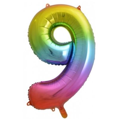 Decrotex Foil 86cm (34") Rainbow Number 9