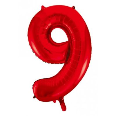 Decrotex Foil 86cm (34") Red Number 9