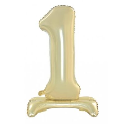 Decrotex Foil 76cm (30&quot;) Giant Standing Gold Luxe Number 1 (Air Fill)