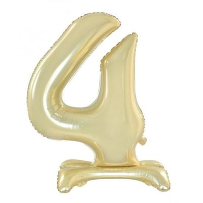 Decrotex Foil 76cm (30&quot;) Giant Standing Gold Luxe Number 4 (Air Fill)