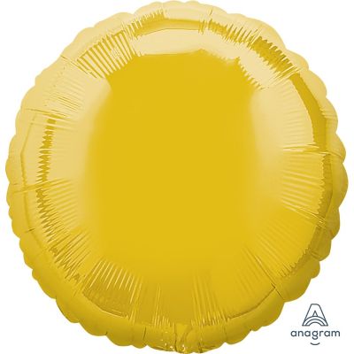 Anagram Foil Solid Colour Round 45cm (18&quot;) Citrine Yellow (Unpackaged) (Discontinued)