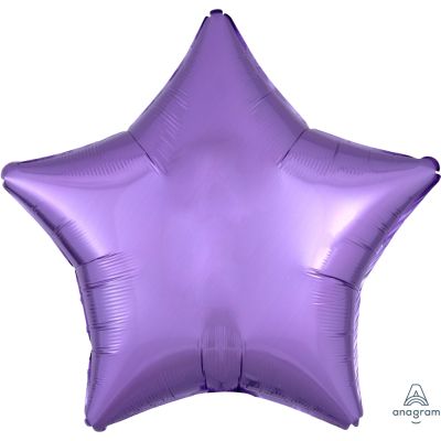 Anagram Foil Solid Colour Star 45cm (18") Pearl Lavender - packaged