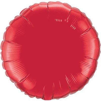 Qualatex Foil Solid Round 45cm (18") Ruby Red (Unpackaged)