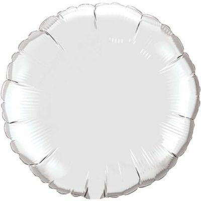 Qualatex Foil Solid Round 45cm (18") Silver (Unpackaged)