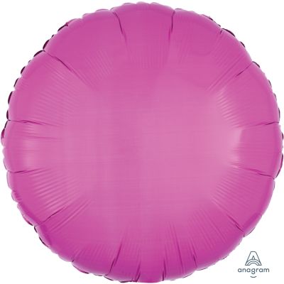Anagram Foil Solid Colour Round 45cm (18") Bright Bubble Gum Pink