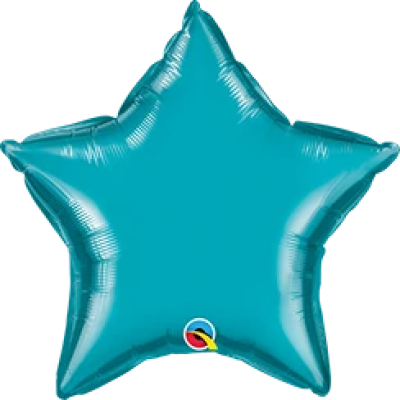 Qualatex Micro-Foil Solid Star 22cm (9") Turquoise (Air Fill & Unpackaged)