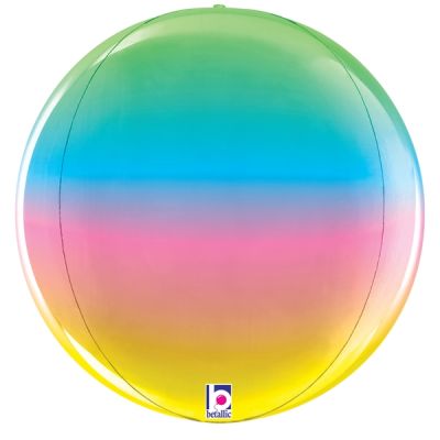 Betallic Multi Sided Foil 15&quot; Rainbow Globe (Discontinued)