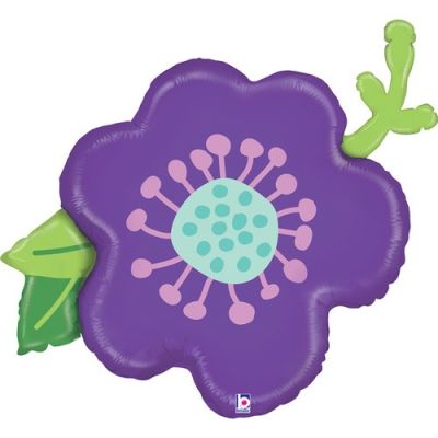 Betallic Foil Shape 76cm (30") Purple Flower