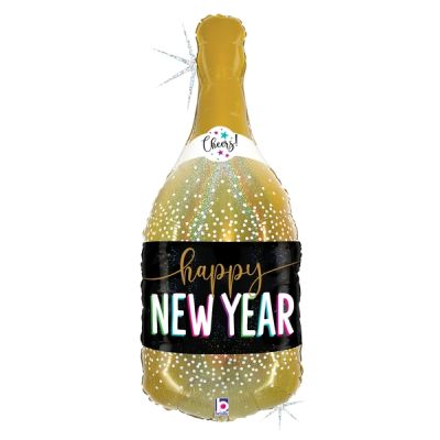 Betallic Foil Shape 91cm (36") New Year Champagne