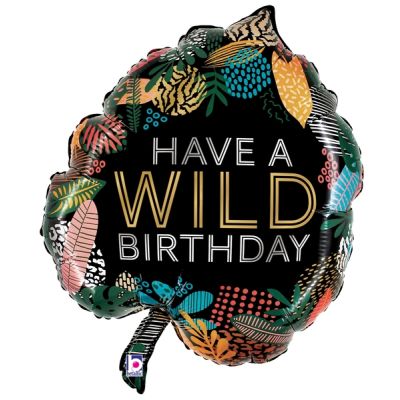 Betallic Foil Shape 60cm (24") Wild Birthday Tropical Leaf