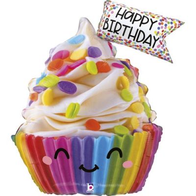 Betallic Foil Shape 79cm (31") Cute Cupcake Birthday