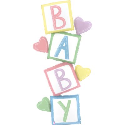 Betallic Foil Shape Special Delivery 106cm (63") Baby Blocks
