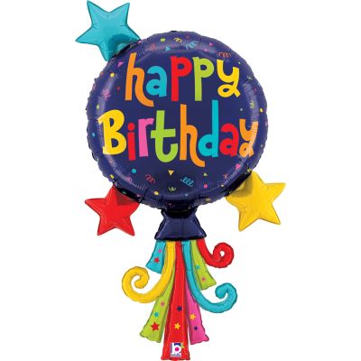 Betallic Foil Shape 102cm (40") Balloon Streamer Birthday