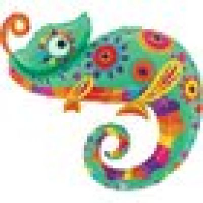 Betallic Foil Shape 99cm (39") Festive Chameleon