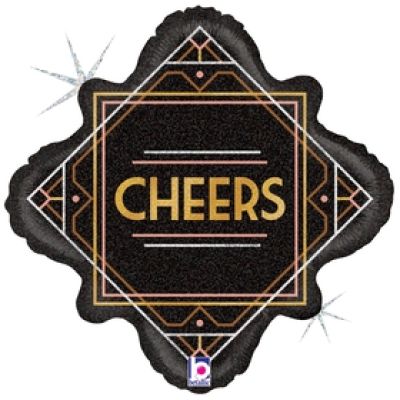 Betallic Foil Shape 45cm (18") Art Deco Cheers