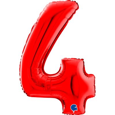 Grabo Foil 66cm (26") Mid-Size Red Number 4