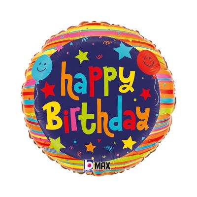 Betallic Foil 46cm (18") Birthday Balloons and Stars
