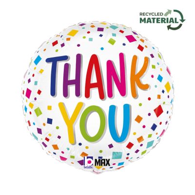 Betallic Foil 46cm (18") Thank You Colourful Confetti