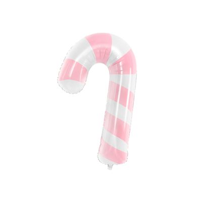 Party Deco Foil Shape Candy Cane Pink 50cm x 82cm