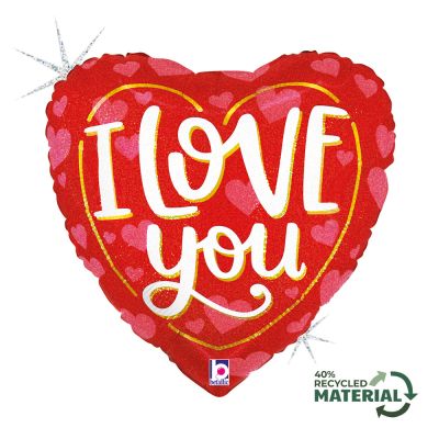 Betallic Foil 45cm (18") Love You Classic Hearts