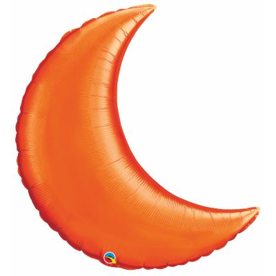 Qualatex Foil Decorative Shape Crescent Moon 89cm (35") Orange (Unpackaged)